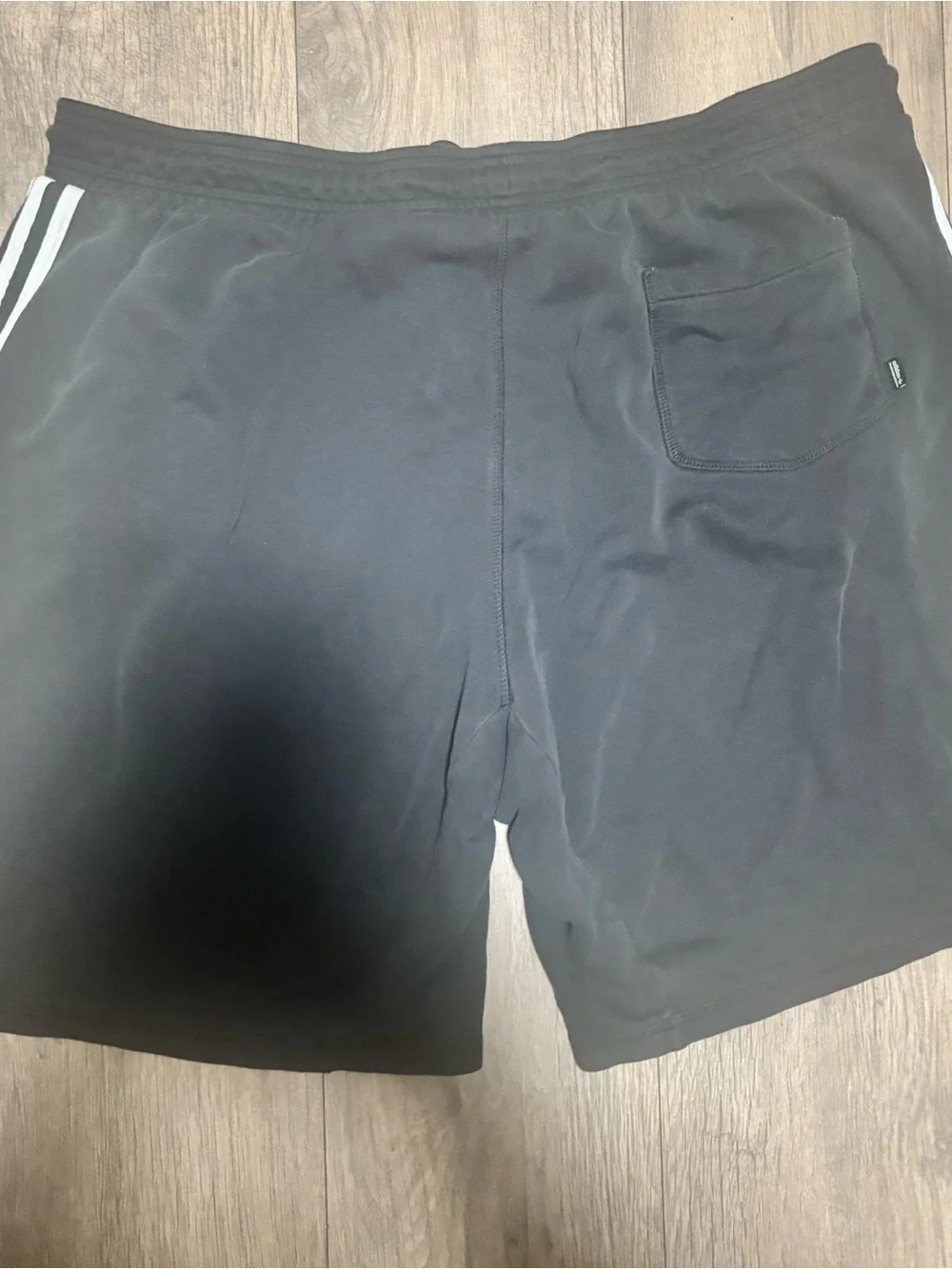 adidas Black Athletic Shorts with White 3-Stripes